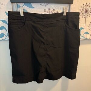 Hilary Radley Classic Black Women's Skort Shorts Sz L